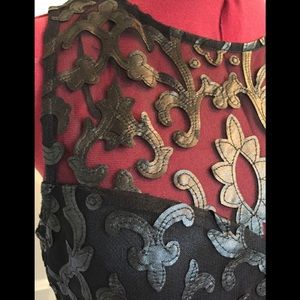 Leather and Lace Black Dress